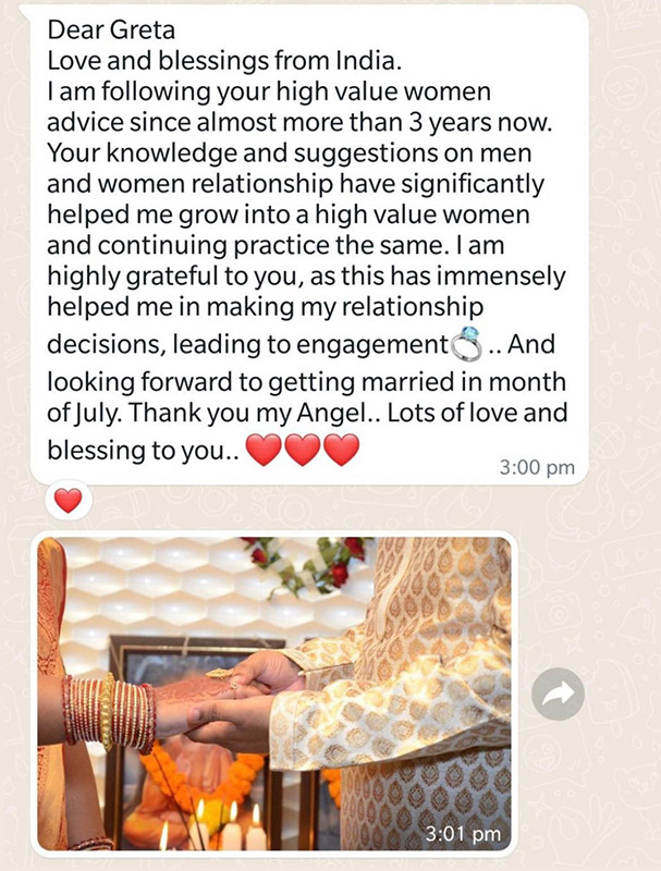 Women Relationship Coaching Testimonials